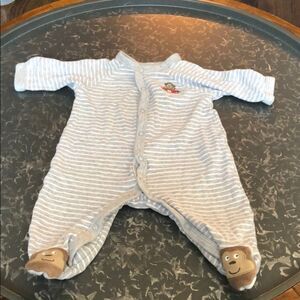 🍭4/$20 Carter’s striped monkey sleeper 0-3 m